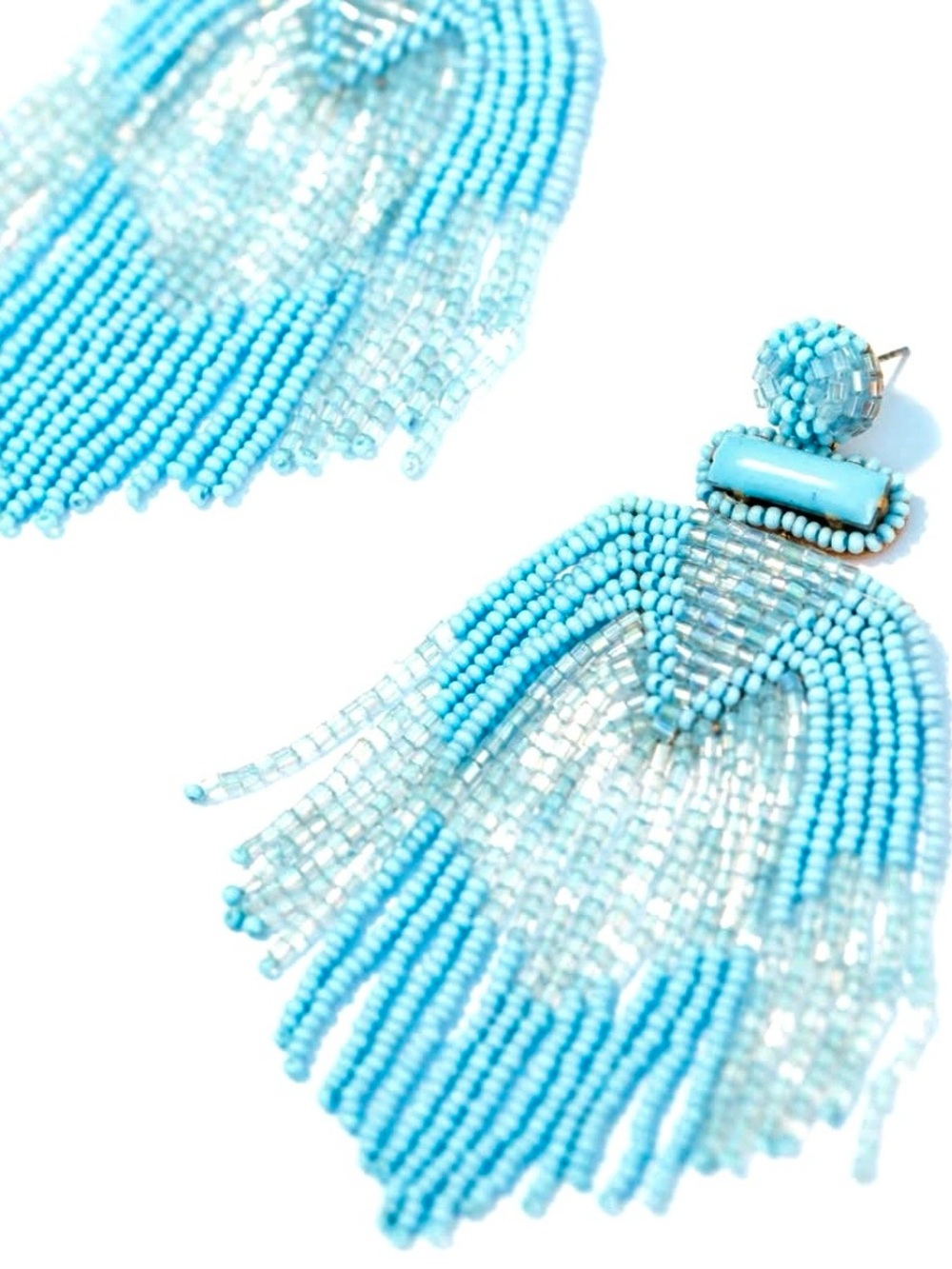 NWT Deepa Gurnani Beaded Fringe Chandeliers - Picture 16 of 17